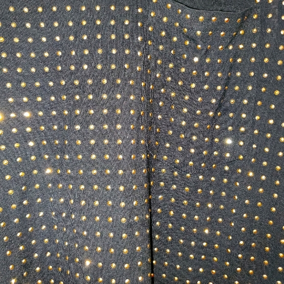 NWOT INC International Concepts Womens  M Black Gold Stud Sleeveless Tank Top - Picture 4 of 6